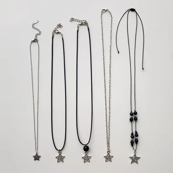 Unique Star Maki Layered String Necklace