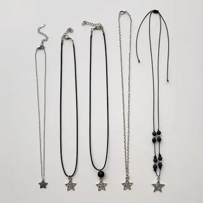 Unique Star Maki Layered String Necklace
