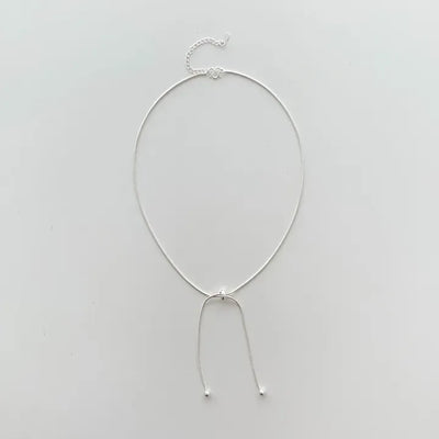 Pulley Snake Knot Silver Chain Choker Necklace