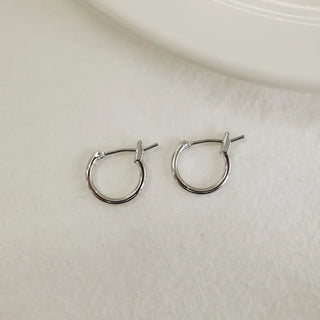One-Touch All-Daily Mini Gold Silver Heart Cubic Bold Ring Earrings
