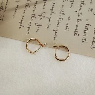 One-Touch All-Daily Mini Gold Silver Heart Cubic Bold Ring Earrings