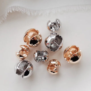 One-Touch All-Daily Mini Gold Silver Heart Cubic Bold Ring Earrings