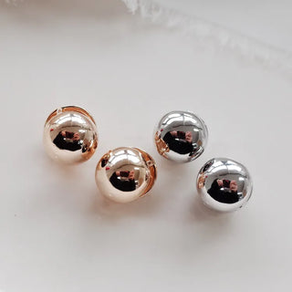 One-Touch All-Daily Mini Gold Silver Heart Cubic Bold Ring Earrings