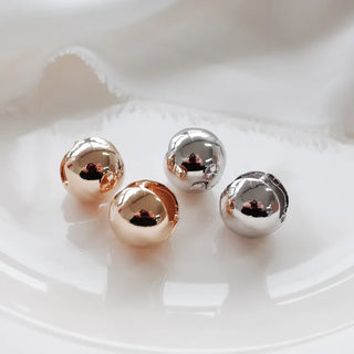 One-Touch All-Daily Mini Gold Silver Heart Cubic Bold Ring Earrings