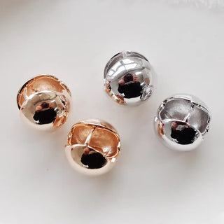 One-Touch All-Daily Mini Gold Silver Heart Cubic Bold Ring Earrings