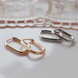 One-Touch All-Daily Mini Gold Silver Heart Cubic Bold Ring Earrings