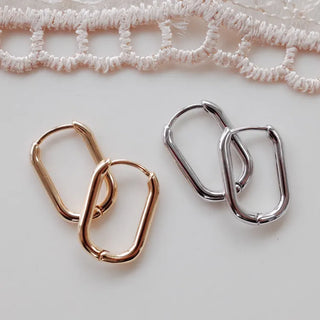 One-Touch All-Daily Mini Gold Silver Heart Cubic Bold Ring Earrings
