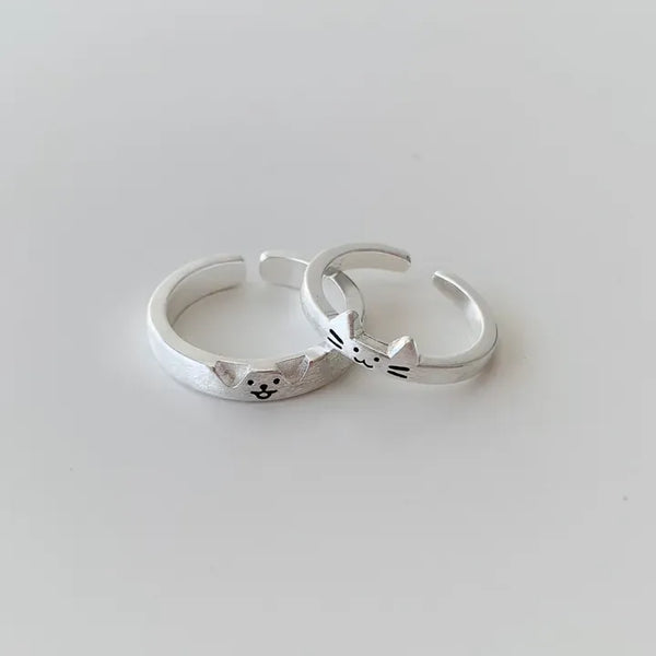 Cute Couple Rings, Friendship Rings, Open Rings, Ring Set