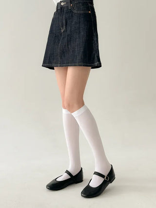 Baily Stretchy Leg-Shaping Knee Socks Transitional Season Half Stocking Socks