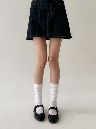 Baily Stretchy Leg-Shaping Knee Socks Transitional Season Half Stocking Socks