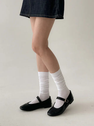 Baily Stretchy Leg-Shaping Knee Socks Transitional Season Half Stocking Socks