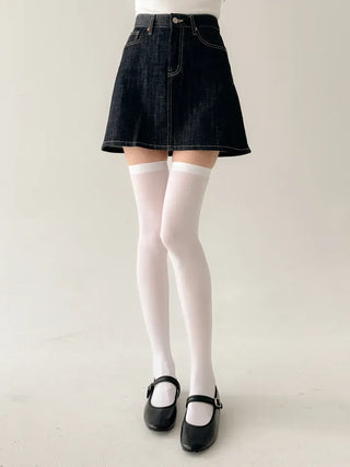 Baily Stretchy Leg-Shaping Knee Socks Transitional Season Half Stocking Socks
