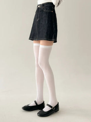 Baily Stretchy Leg-Shaping Knee Socks Transitional Season Half Stocking Socks