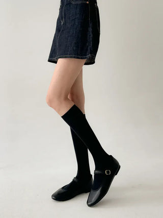 Baily Stretchy Leg-Shaping Knee Socks Transitional Season Half Stocking Socks