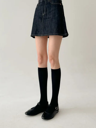 Baily Stretchy Leg-Shaping Knee Socks Transitional Season Half Stocking Socks