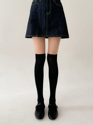 Baily Stretchy Leg-Shaping Knee Socks Transitional Season Half Stocking Socks