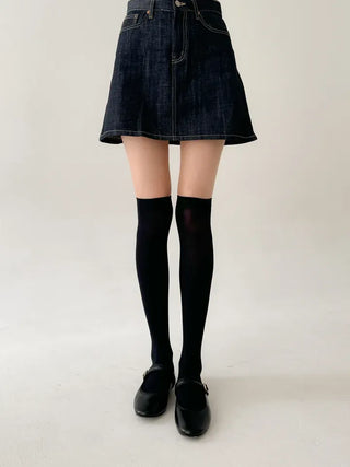 Baily Stretchy Leg-Shaping Knee Socks Transitional Season Half Stocking Socks