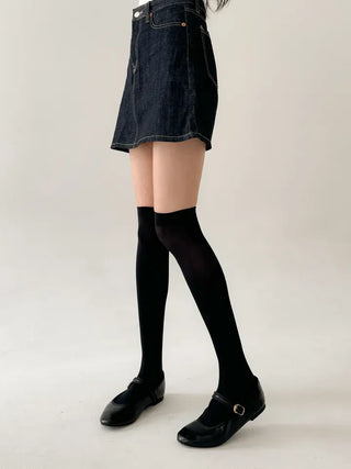 Baily Stretchy Leg-Shaping Knee Socks Transitional Season Half Stocking Socks