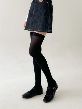 Baily Stretchy Leg-Shaping Knee Socks Transitional Season Half Stocking Socks
