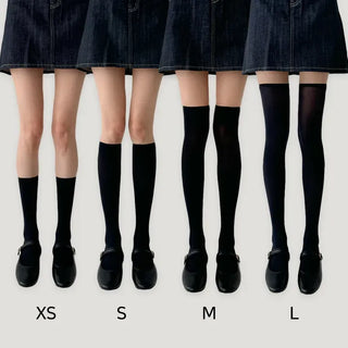 Baily Stretchy Leg-Shaping Knee Socks Transitional Season Half Stocking Socks