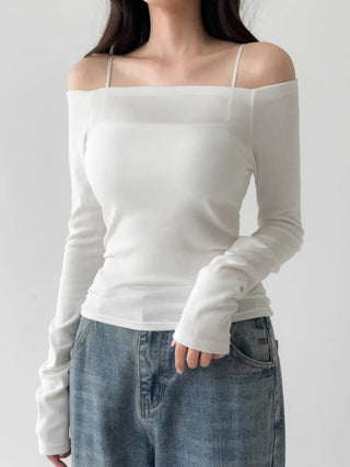 Krabs Sturdy Slim Color Off-Shoulder Bra Straps