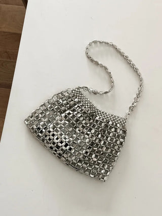 Metal Stone Silver Summer Crossbody Shoulder Bag 2 Types
