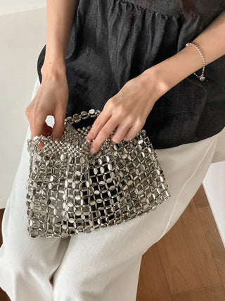 Metal Stone Silver Summer Crossbody Shoulder Bag 2 Types