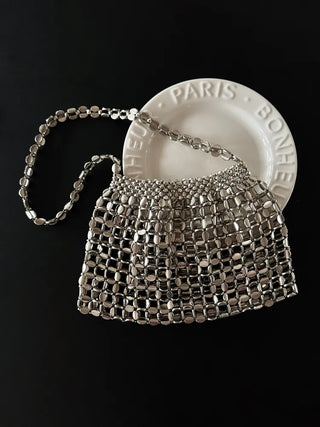 Metal Stone Silver Summer Crossbody Shoulder Bag 2 Types