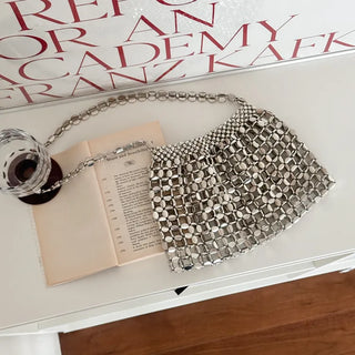 Metal Stone Silver Summer Crossbody Shoulder Bag 2 Types