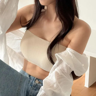 Collection of Non-Slip Tank Tops, Off-Shoulder Bra Tops, and Seamless Bralettes