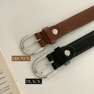 Bold Stitch Simple Daily Leather Belt