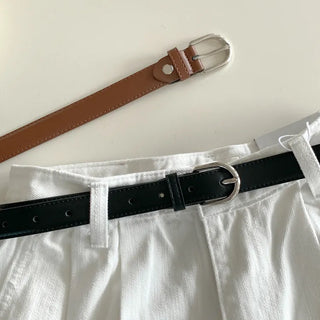 Bold Stitch Simple Daily Leather Belt