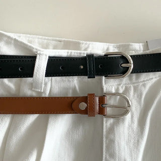 Bold Stitch Simple Daily Leather Belt