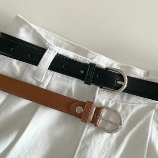 Bold Stitch Simple Daily Leather Belt