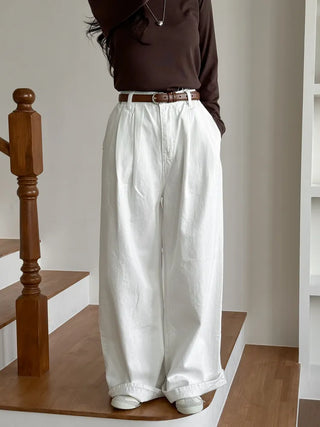 Bold Stitch Simple Daily Leather Belt