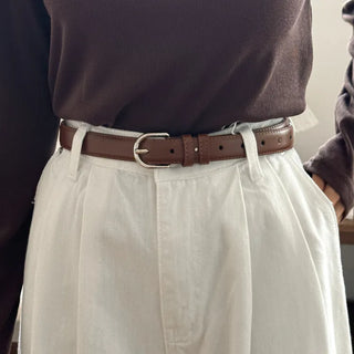 Bold Stitch Simple Daily Leather Belt