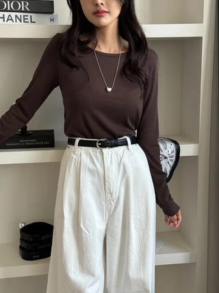 Bold Stitch Simple Daily Leather Belt