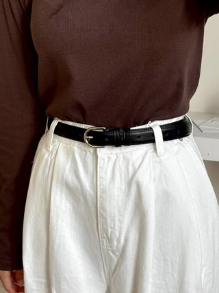 Bold Stitch Simple Daily Leather Belt