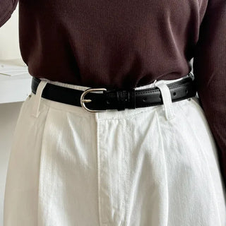 Bold Stitch Simple Daily Leather Belt
