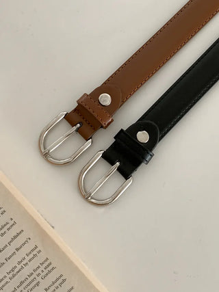 Bold Stitch Simple Daily Leather Belt