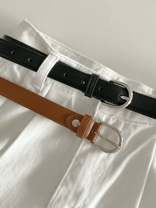 Bold Stitch Simple Daily Leather Belt