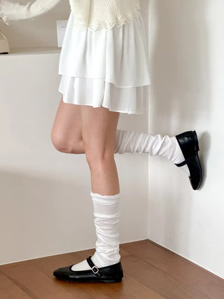 Wavy Long See-through Loose Knee Sock Warmer Long Socks