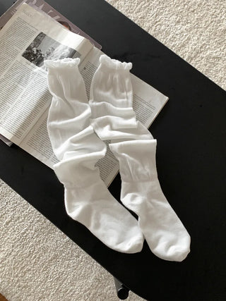 Wavy Long See-through Loose Knee Sock Warmer Long Socks
