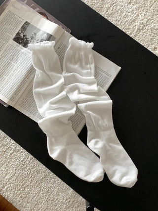 Wavy Long See-through Loose Knee Sock Warmer Long Socks