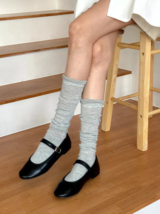 Wavy Long See-through Loose Knee Sock Warmer Long Socks