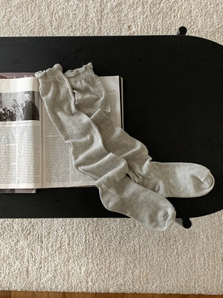 Wavy Long See-through Loose Knee Sock Warmer Long Socks