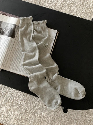 Wavy Long See-through Loose Knee Sock Warmer Long Socks