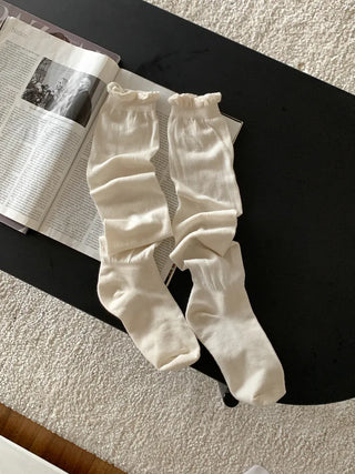Wavy Long See-through Loose Knee Sock Warmer Long Socks