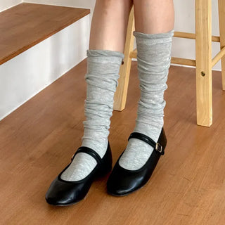 Wavy Long See-through Loose Knee Sock Warmer Long Socks