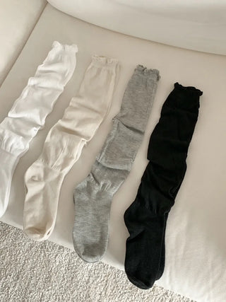 Wavy Long See-through Loose Knee Sock Warmer Long Socks